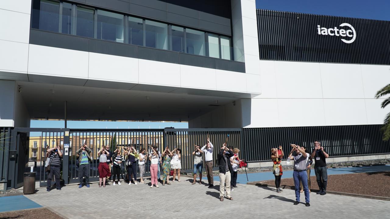 Participants of the AEACI 2022 course outside the IACTEC during a workshop