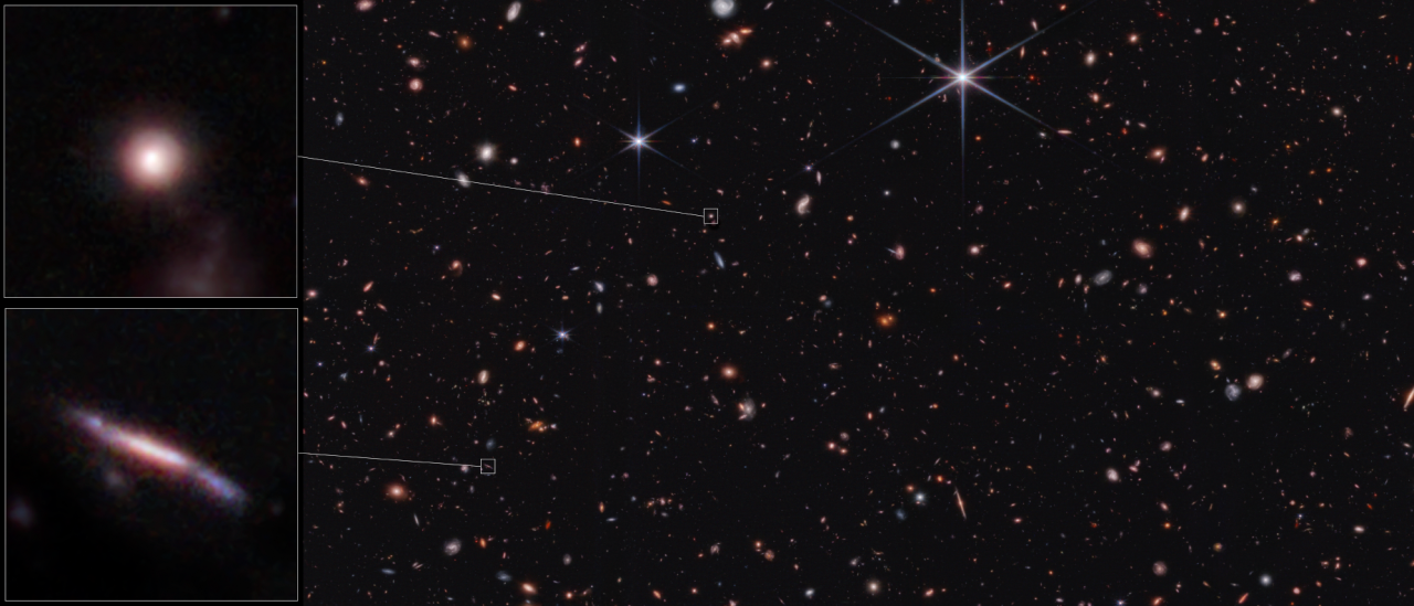 Galaxias lejanas identificadas por el JWST
