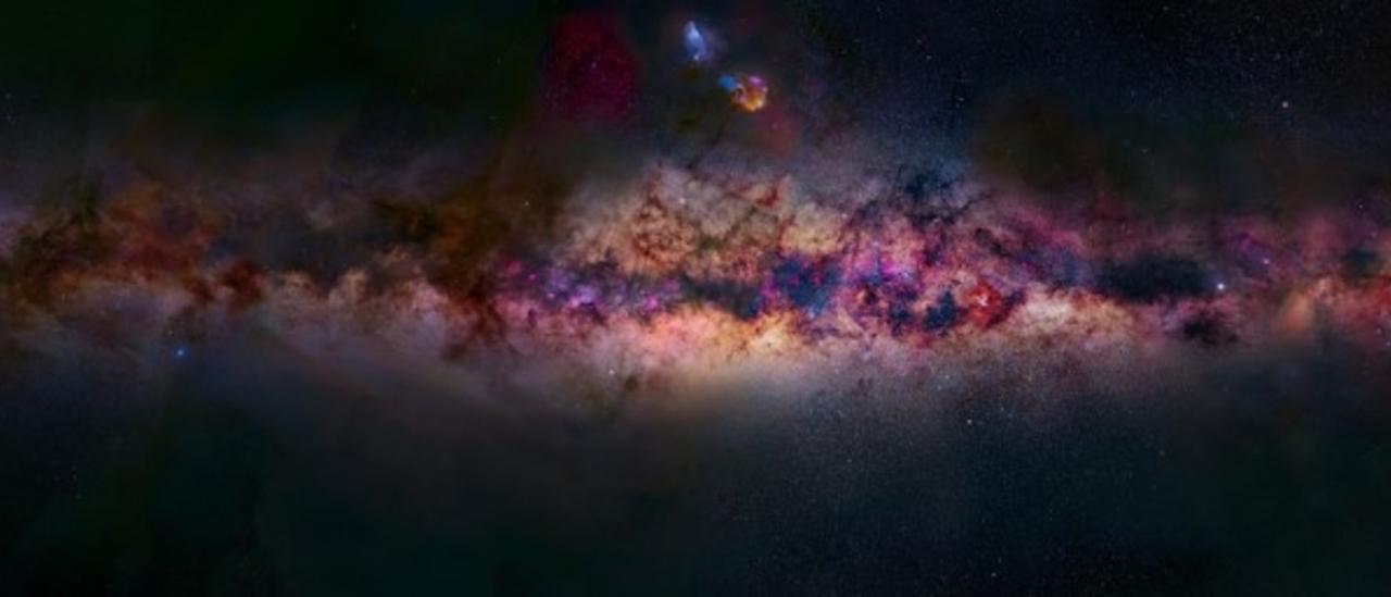 Panorámica de la Vía Láctea vista desde el Hemisferio Norte. Crédito: J. C. Casado, Miquel Serra-Ricart y D. Padrón/IAC.