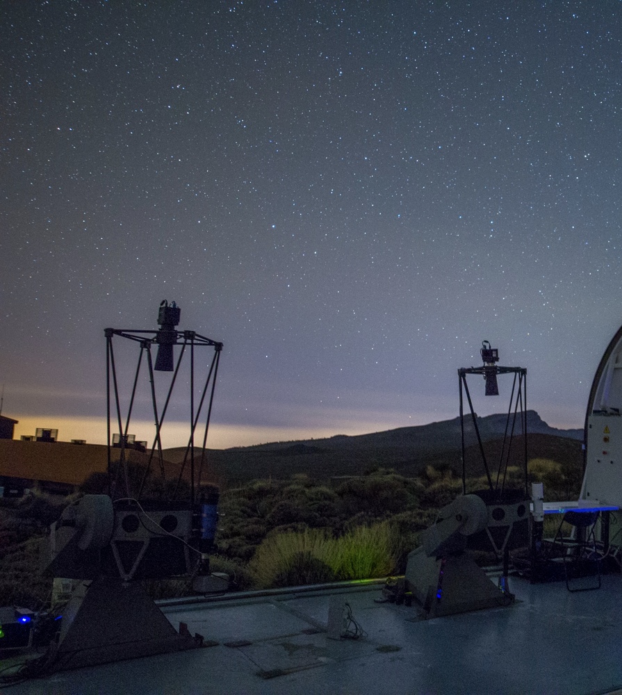 The Telescopes TAR-1 and TAR-2 at the Teide Observatory (José J. Chambó)