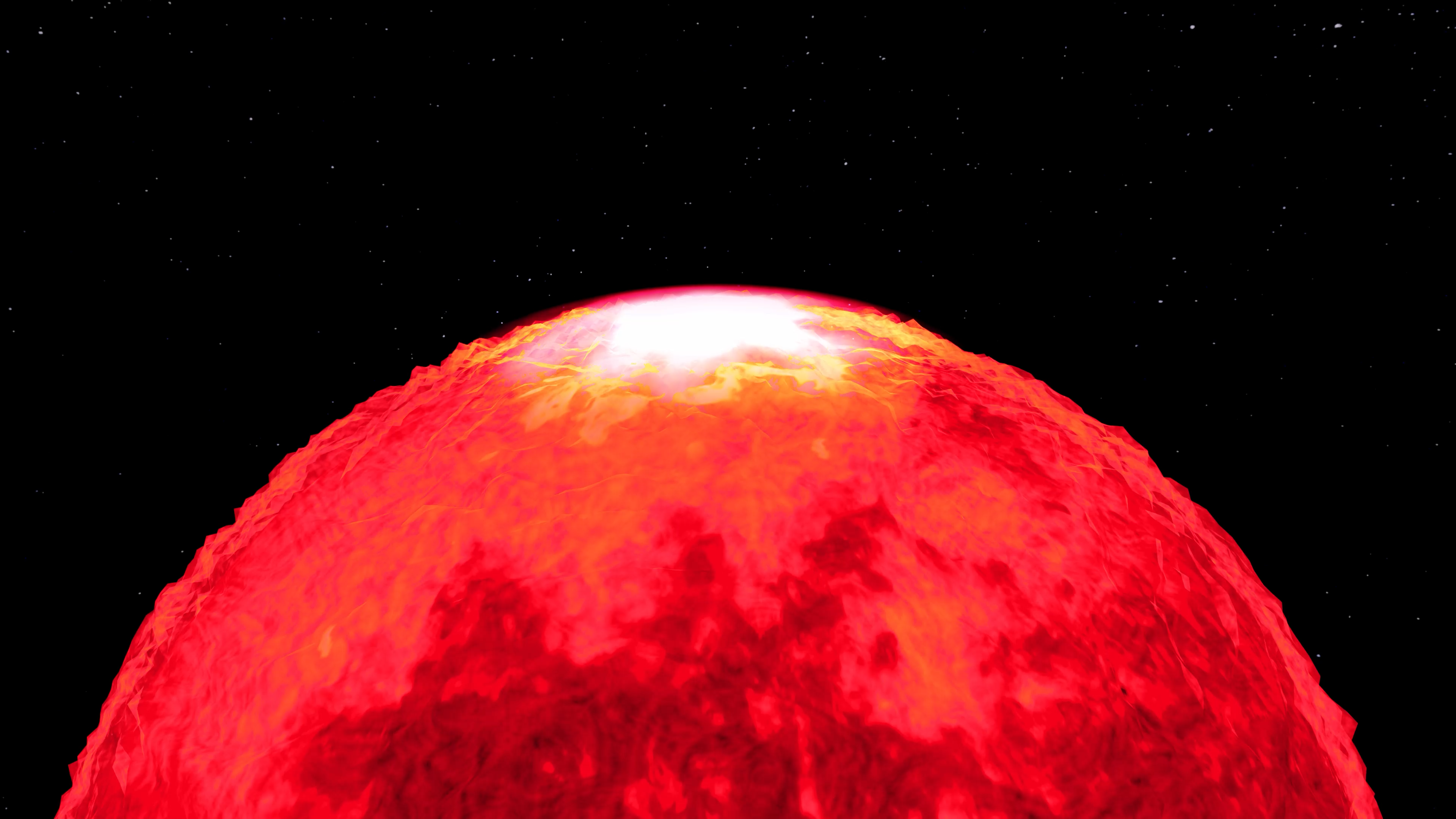 Representación artística de la alteración de la actividad magnética detectada en la estrella GJ 436 en un fenómeno similar al que originan las auroras.