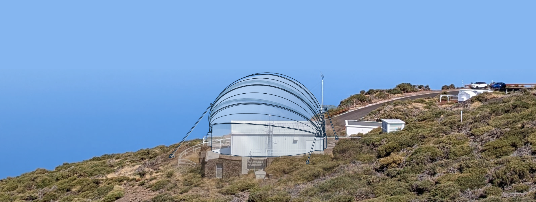 Futura ubicación del NRT en el Observatorio del Roque de los Muchachos