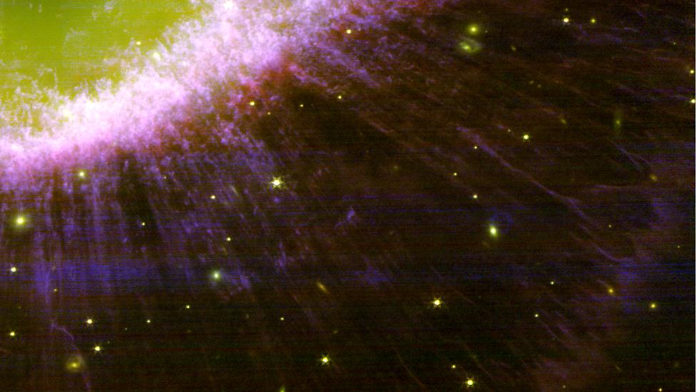 Parte sur del halo exterior de la nebulosa del Anillo