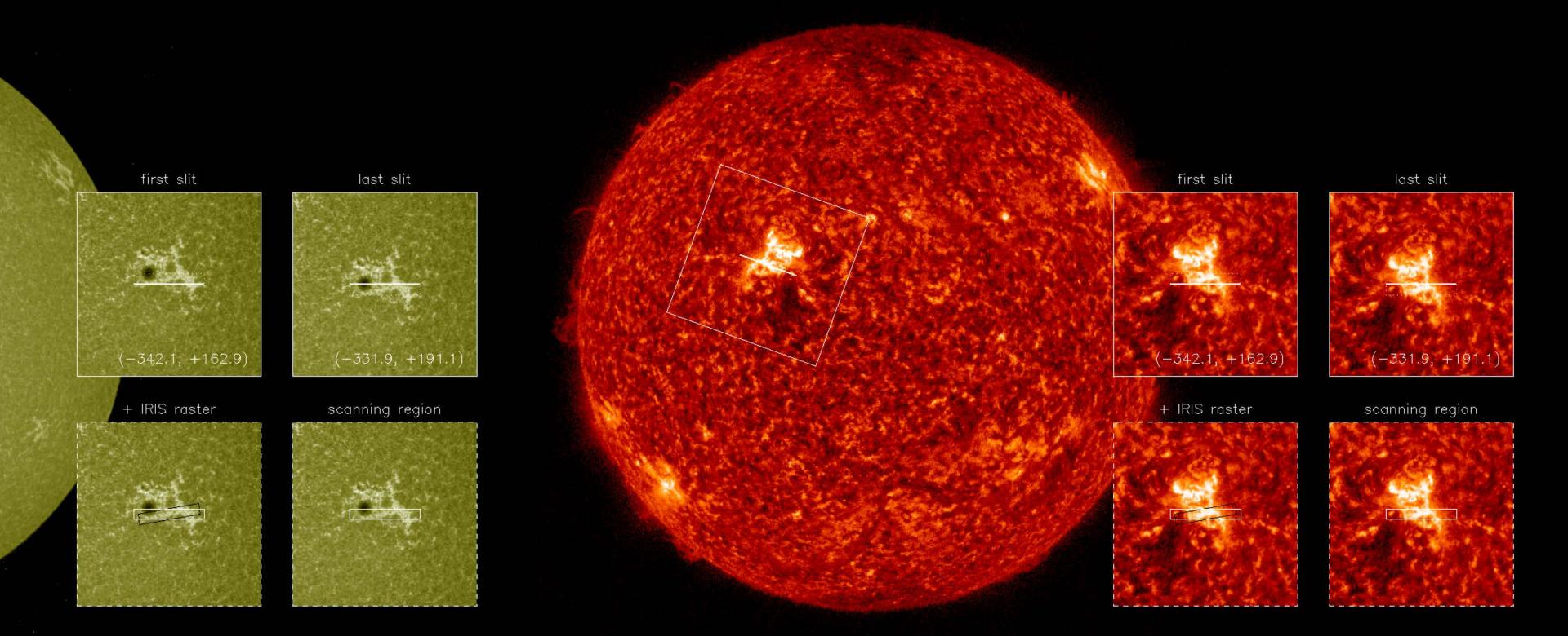 The region of the solar disk observed by CLASP2.1 The region of the solar disk observed by CLASP2.1