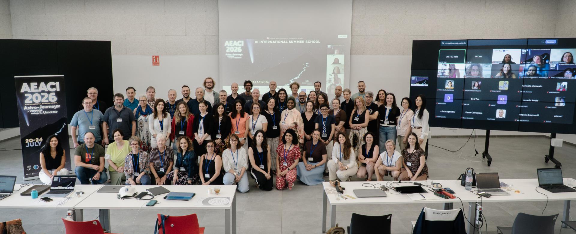 Participantes de la la XI Escuela Internacional Astronomy Education Adventure in the Canary Islands (AEACI 2026)