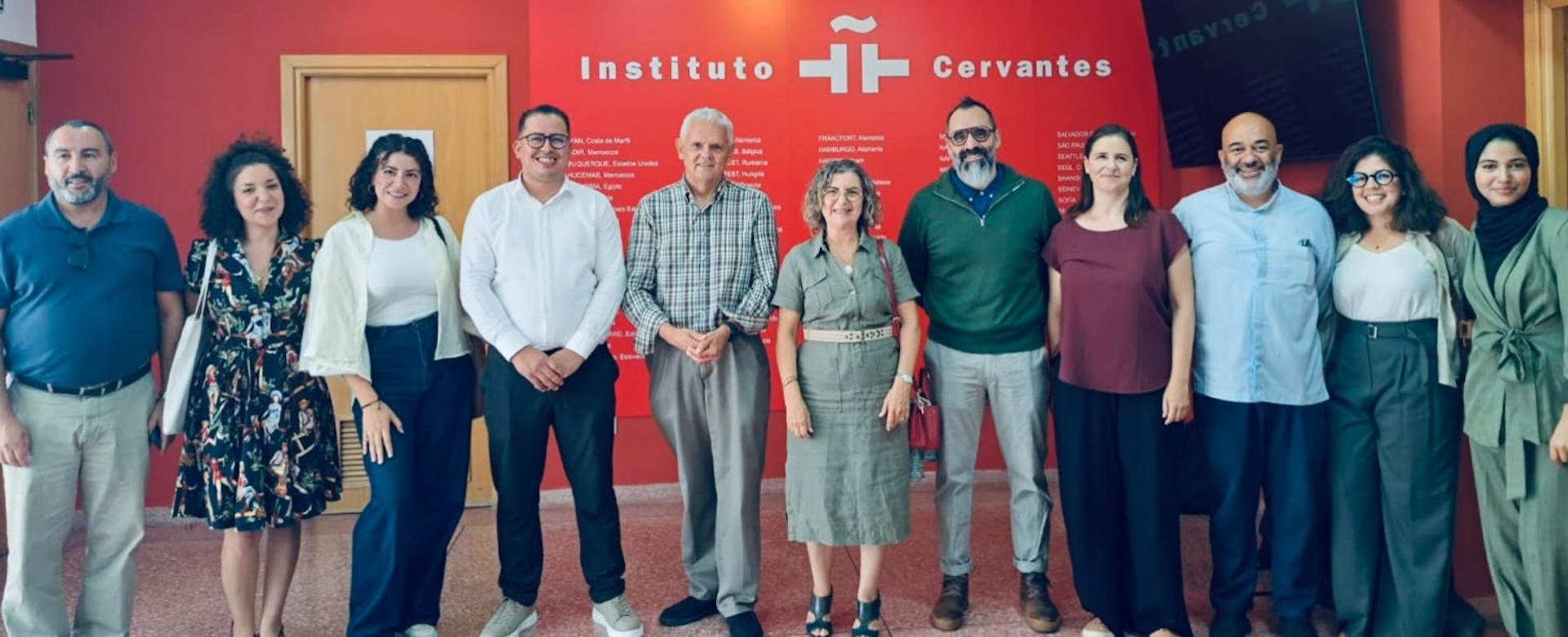 Delegación del proyecto NATE durante su presentación en el Instituto Cervantes de Rabat 