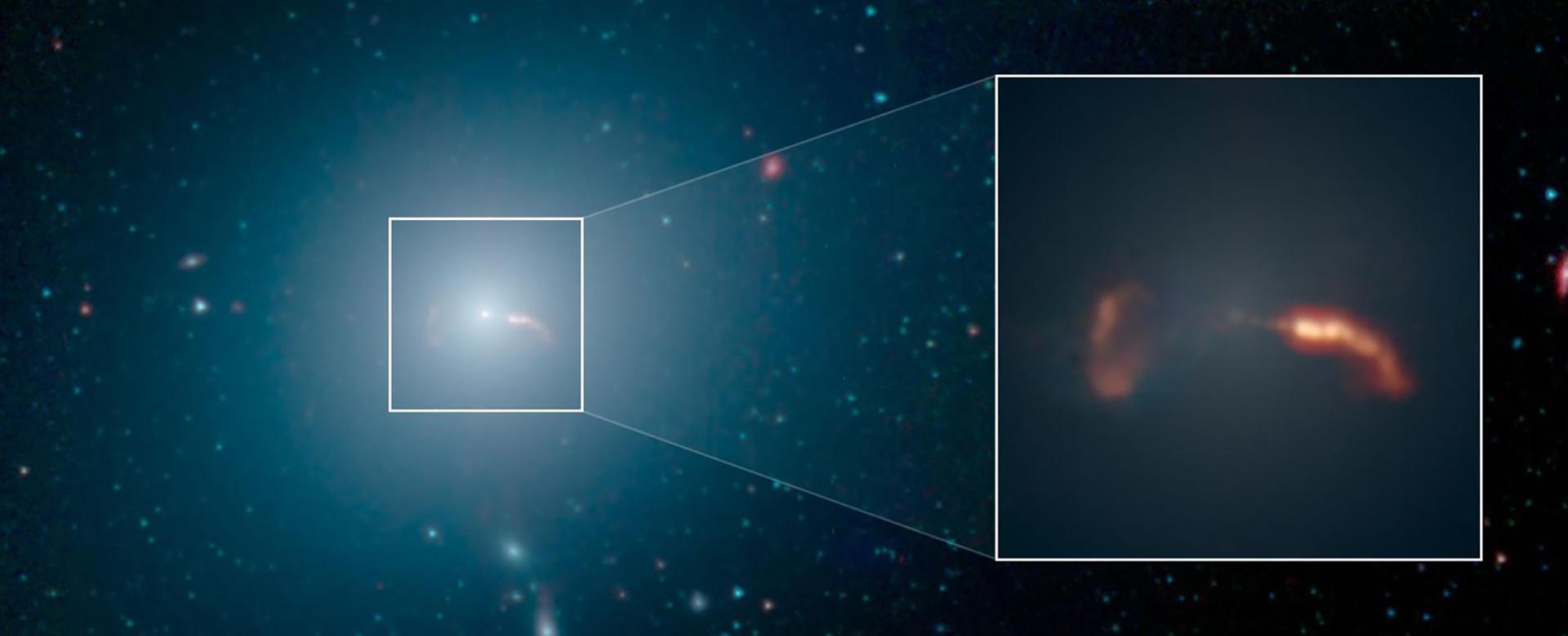 Spitzer images of the galaxy M87. Credit: NASA/JPL-Caltech/IPAC/Event Horizon Telescope Collaboration Spitzer images of the galaxy M87. Credit: NASA/JPL-Caltech/IPAC/Event Horizon Telescope Collaboration