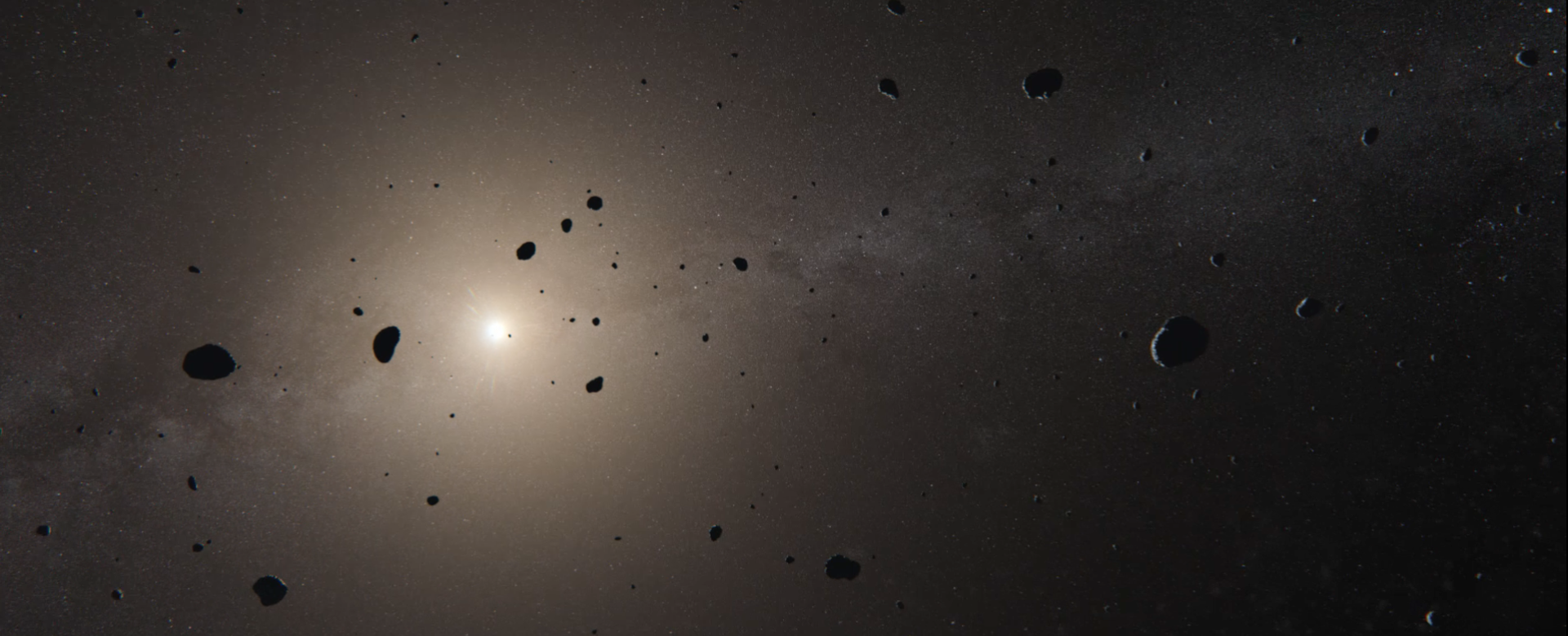 Fotograma del vídeo Traveling on a Comet. Crédito: Virtualisrealitates Fotograma del vídeo Traveling on a Comet. Crédito: Virtualisrealitates