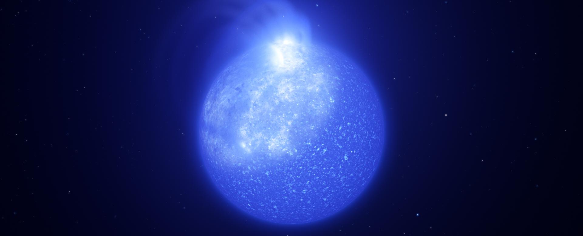Estrella con manchas magnéticas gigantes Estrella con manchas magnéticas gigantes