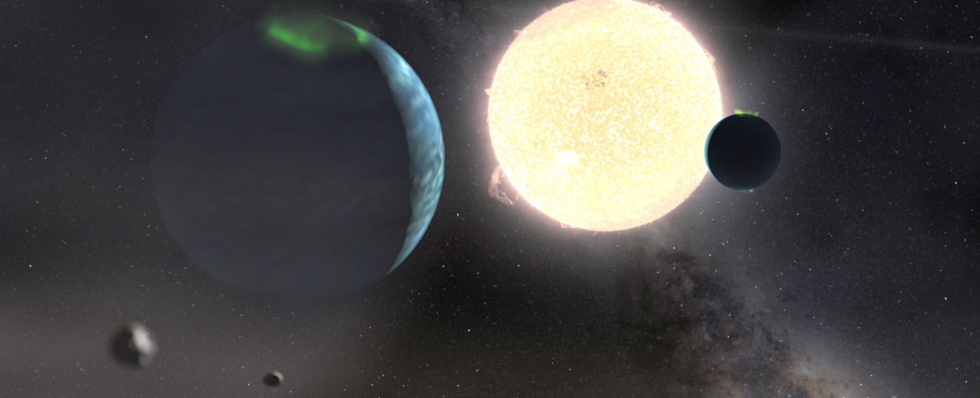 Artist's impression of the HD 114082 planetary system
