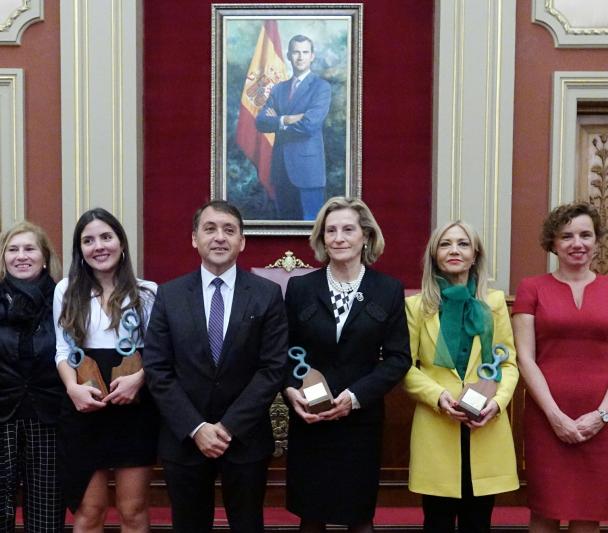 Antonia Varela, Marisa Tejedor, Carolina Martínez and Teresa Giráldez are given distinctions in an institutional act commemorating Women’s Day