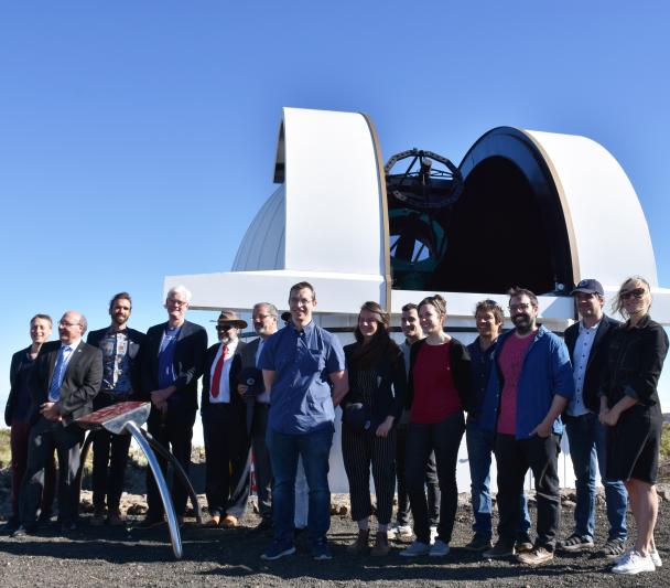 Attendees at the inauguration of the ARTEMIS telescope at the Teide Observatory. Attendees at the inauguration of the ARTEMIS telescope at the Teide Observatory.