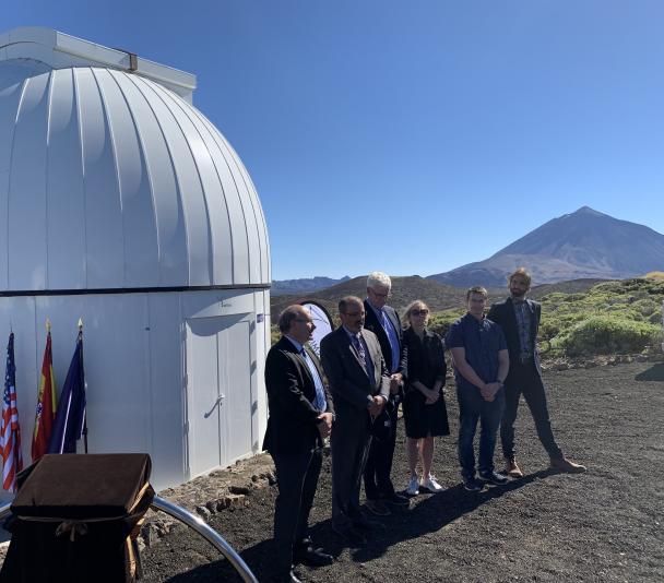 Attendees at the inauguration of the ARTEMIS telescope at the Teide Observatory. Attendees at the inauguration of the ARTEMIS telescope at the Teide Observatory.