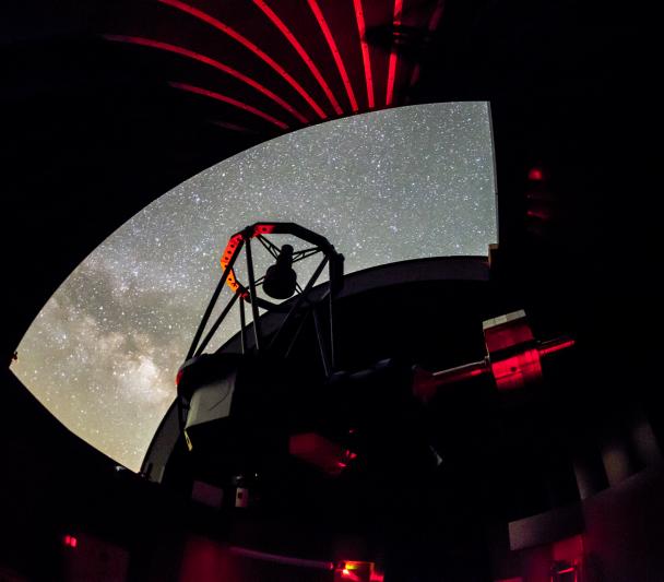 Artemis telescope, from the Speculoos network, from inside its dome. Artemis telescope, from the Speculoos network, from inside its dome.
