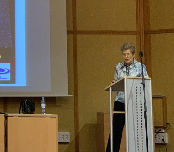 Eva K. Grebel during her speech at the IAU Symposium 355, at the University of La Laguna. 