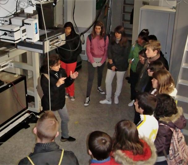 Group of students of the program "Our Students and the ORM" during the visit to the Telescope Nazionale Galileo (TNG) Group of students of the program "Our Students and the ORM" during the visit to the Telescope Nazionale Galileo (TNG)