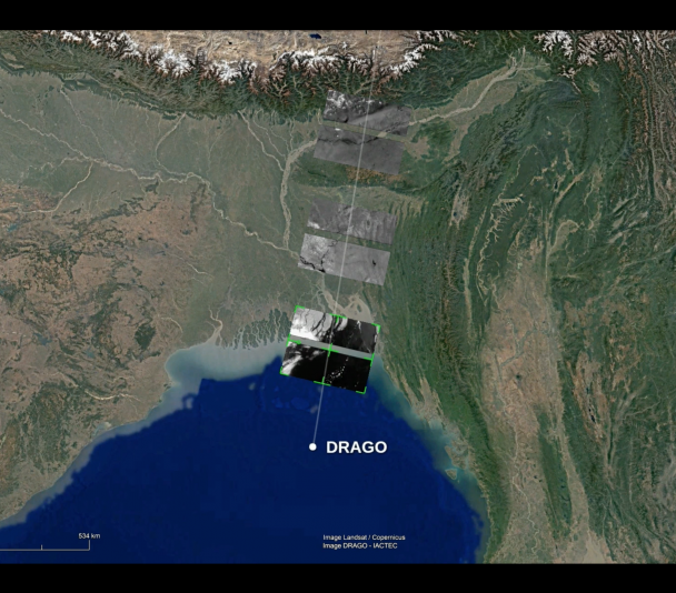 Imágenes de DRAGO desde el satélite