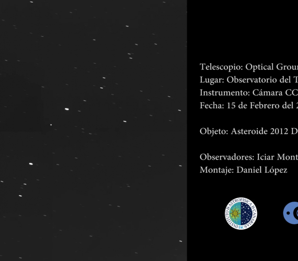 Asteroide 2012 DA14 (siguiendo al asteroide) - Telescopio OGS (Ø 100cm)