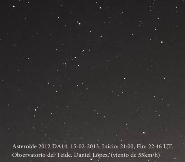 Asteroide 2012 DA14 - Objetivo de 85 mm en DSRL