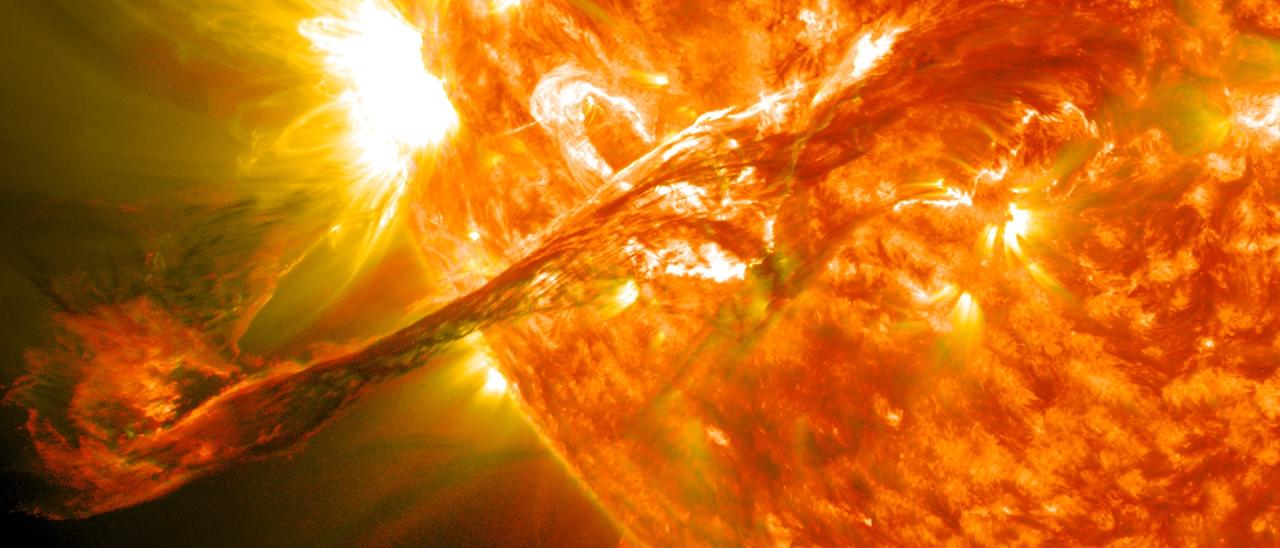 Eyección de masa coronal. Crédito: NASA/GFSC/SDO