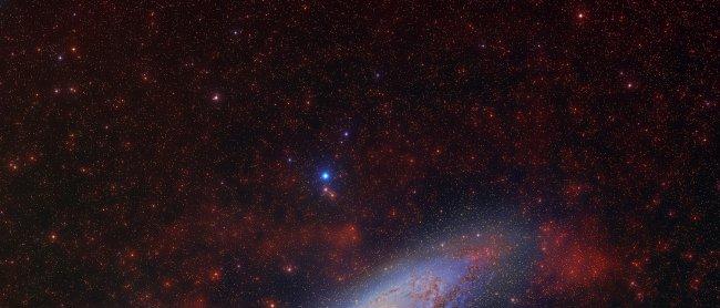 Primera imagen obtenida con el "Fotomatón cósmico", el astrógrafo remoto de la Unidad de Comunicación y Cultura Científica (UC3) del Instituto de Astrofísica de Canarias (IAC). En ella se observa el objeto M31, la galaxia de Andrómeda y también se aprecia