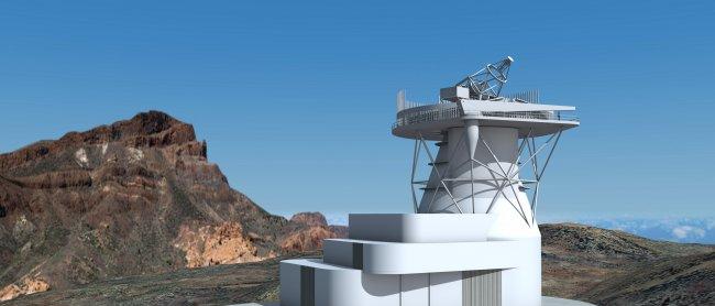 3D model of the future European Solar Telescope (EST). Credits: Gabriel Pérez Díaz, IAC (SMM).