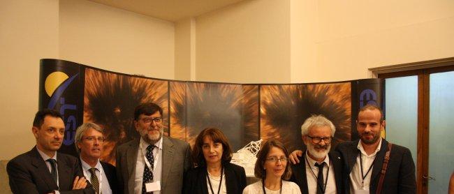 Left to right: Daniele Gallieni (A.D.S. international), Manolo Collados (Instituto de Astrofísica de Canarias, IAC), Fabio Manni (SRS Engineering), Francesca Zuccarello (Università di Catania), Ilaria Ermolli (Instituto Nazionale di Astrofisica), Francesc