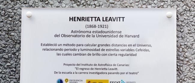 Miss Leavitt, unveiled at the University of La Laguna