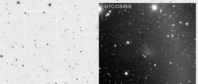 An amateur astronomer discovers a dwarf galaxy
