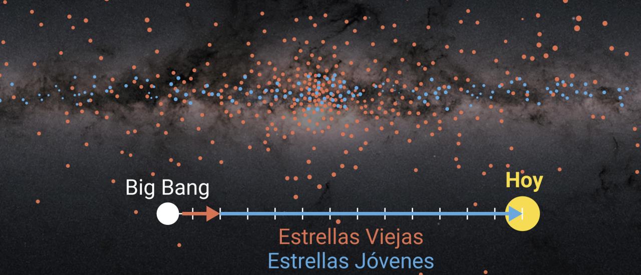 Distribución y asentamiento de las estrellas del disco de la Vía Láctea