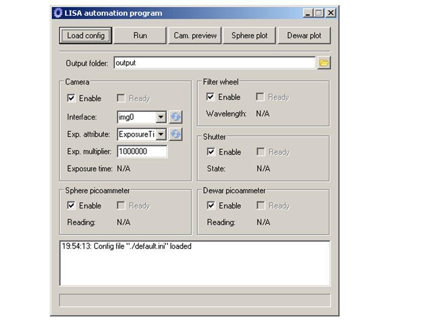 01 GUI for the VIS test bench. Including camera control under NI-IMAX