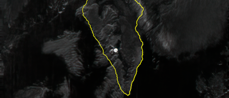 Image of Cumbre Vieja volcano (La Palma) from the DRAGO space camera