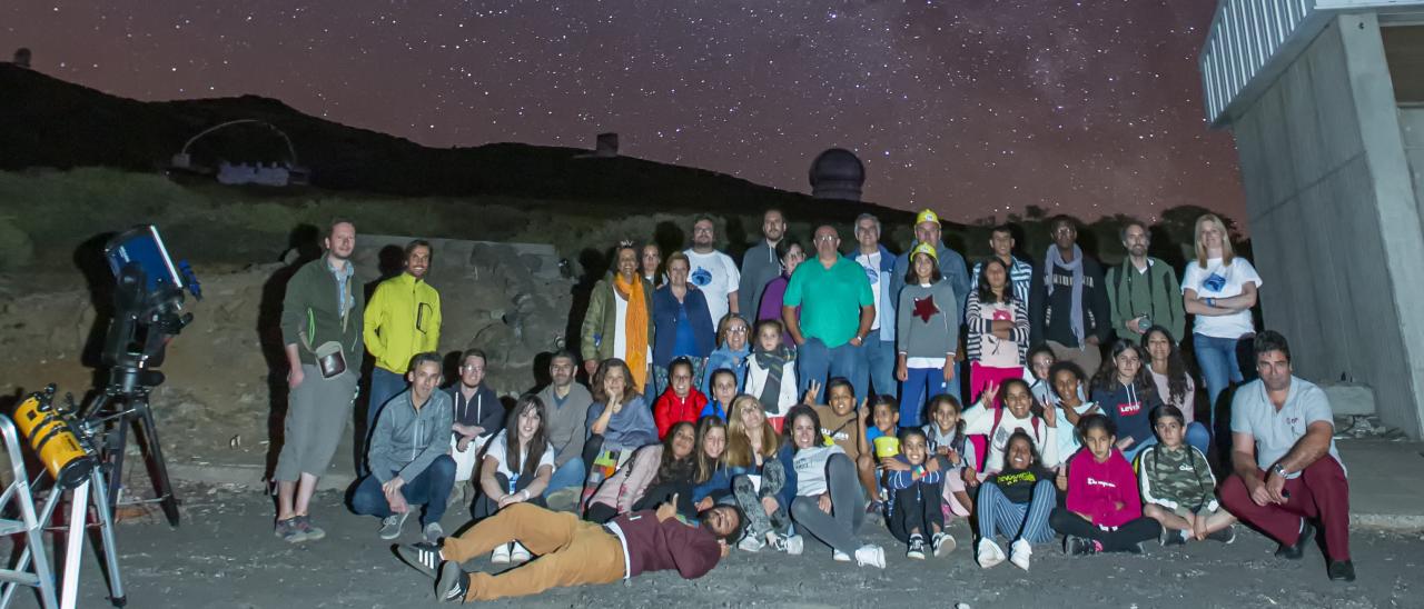 Actividades de Amanar en el Observatorio del Roque de los Muchachos, en la Palma.