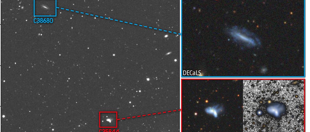 Raro par de galaxias enanas en interacción observado por el proyecto CAVITY