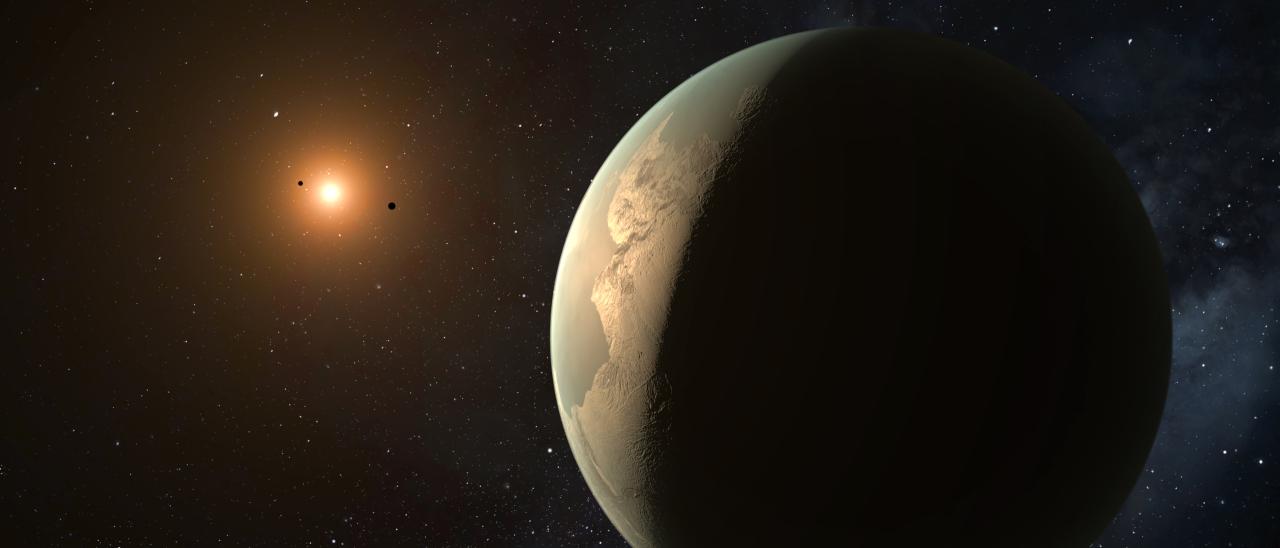 Recreación artística de GJ 3998 d, una supertierra en la zona habitable de su estrella