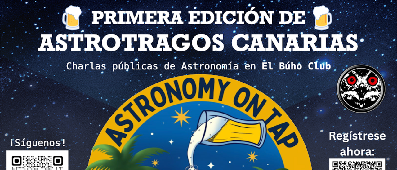 Cartel de la primera edición de "Astronomy on Tap – Canary Islands"