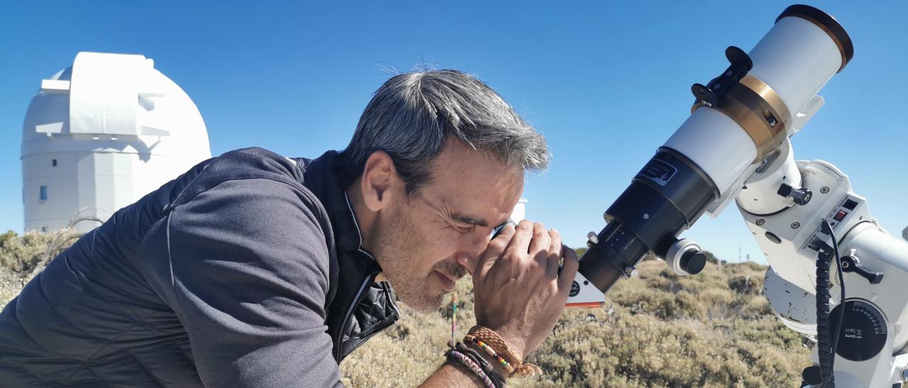 David Calle en el Observatorio del Teide