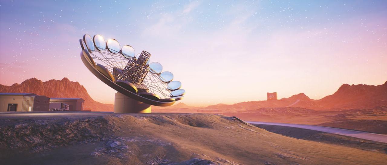 Recreación artística del telescopio ExoLife Finder (ELF) 