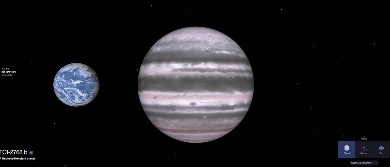 TOI-2768 b is a Neptune-like exoplanet that orbits a K-type star. Its mass is 7.41 Earths, it takes 1.5 days to complete one orbit of its star, and is 0.027 AU from its star. Its discovery was announced in 2024.