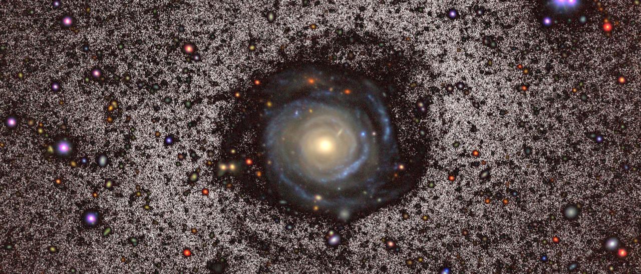 Image of the Malin 2 galaxy obtained with the Two-meter Twin Telescope (TTT) at the Teide Observatory. 