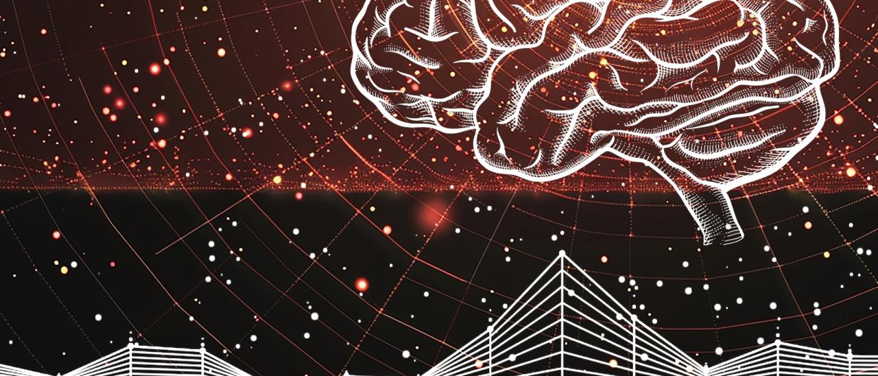Representación artística del proyecto Cosmic Brain que adapta las técnicas de análisis cosmológico a la neuroimagen 
