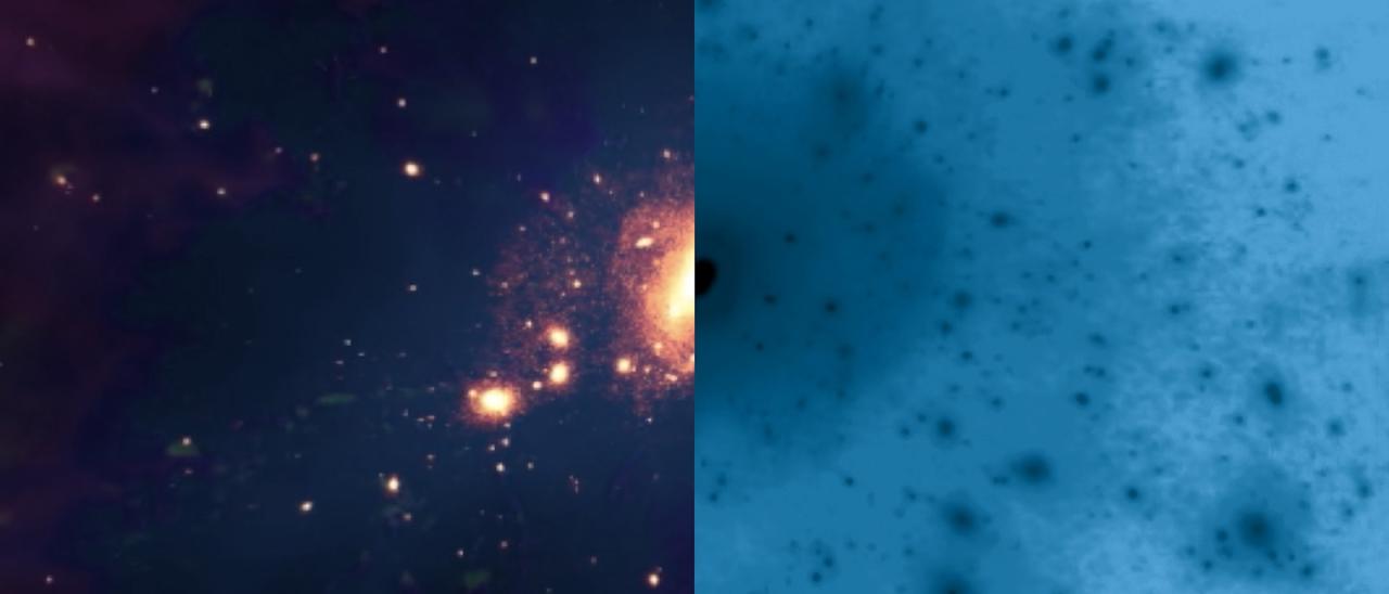 Galaxia con materia oscura