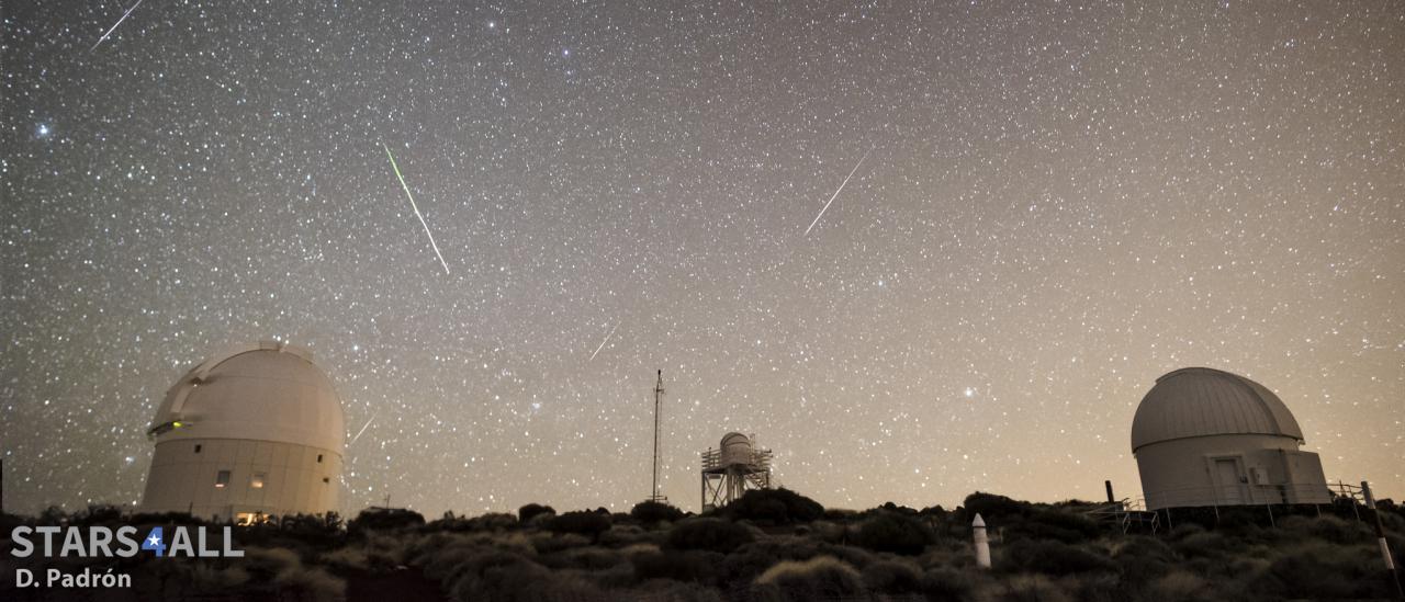 Meteors recorded at the Teide Observatory of the IAC between 06:13h and 06:38h UT, on the 4th of January 2017