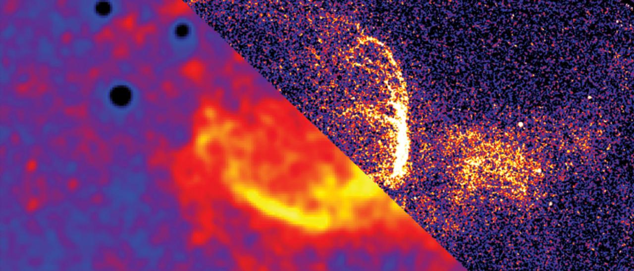 Composite image of Liverpool Telescope data and Hubble Space Telescope data