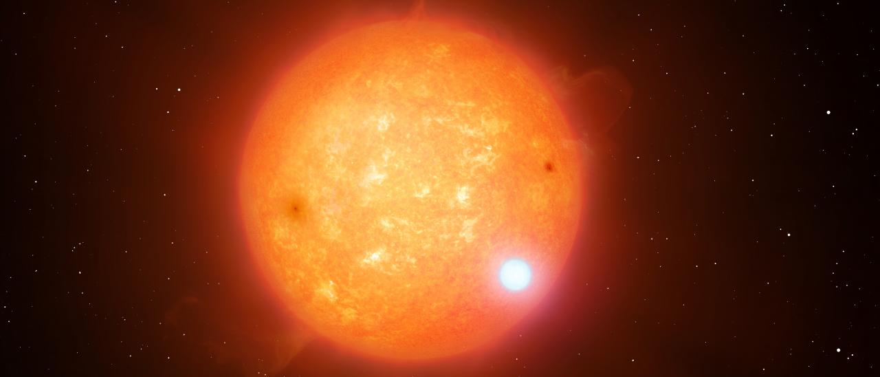 Artist’s impression of the eclipsing binary system