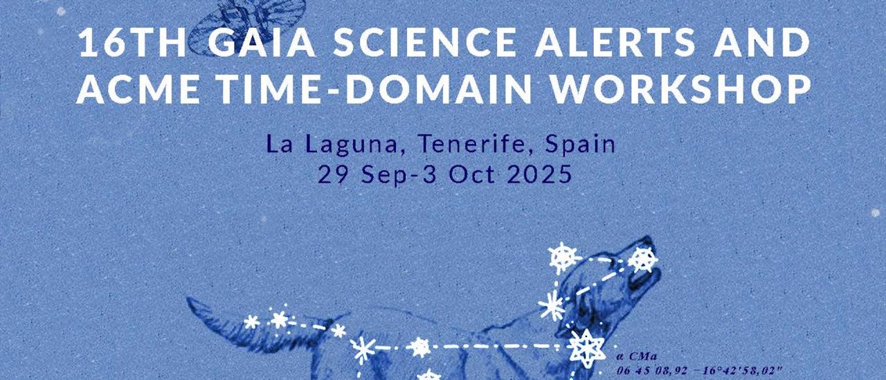 Cartel de los talleres 16th Gaia Science Alerts y ACME Time-Domainel