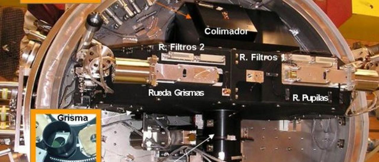 Optical bench, back view