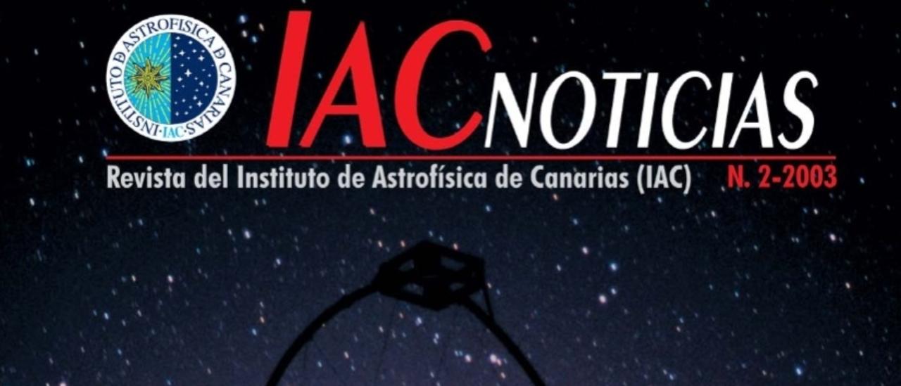 Cover IAC NEWS, 2-2003. "New telescopes"