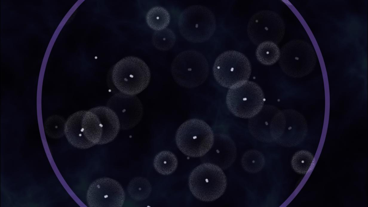 Artistic simulation of the lithium synthesized during the Big Bang