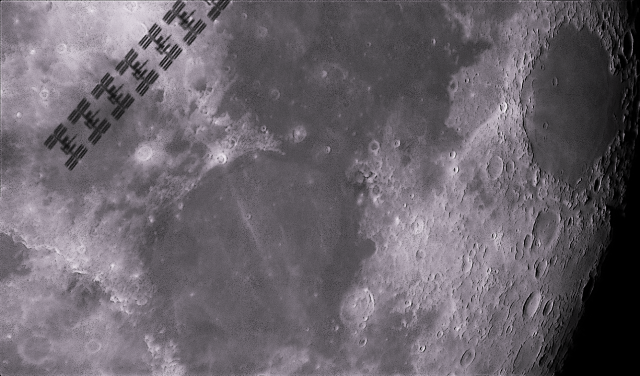 La Luna y la ISS